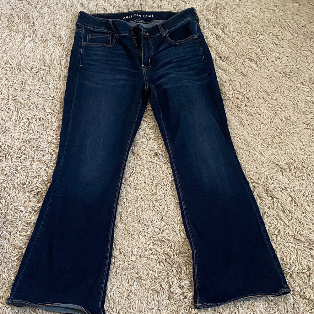 American Eagle Outfitters Dark Blue Flare Jeans